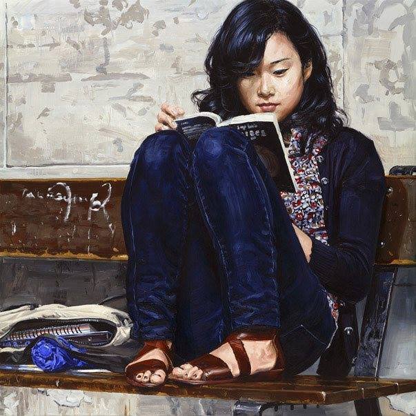 Ном уншдаг охинтой болзоорой